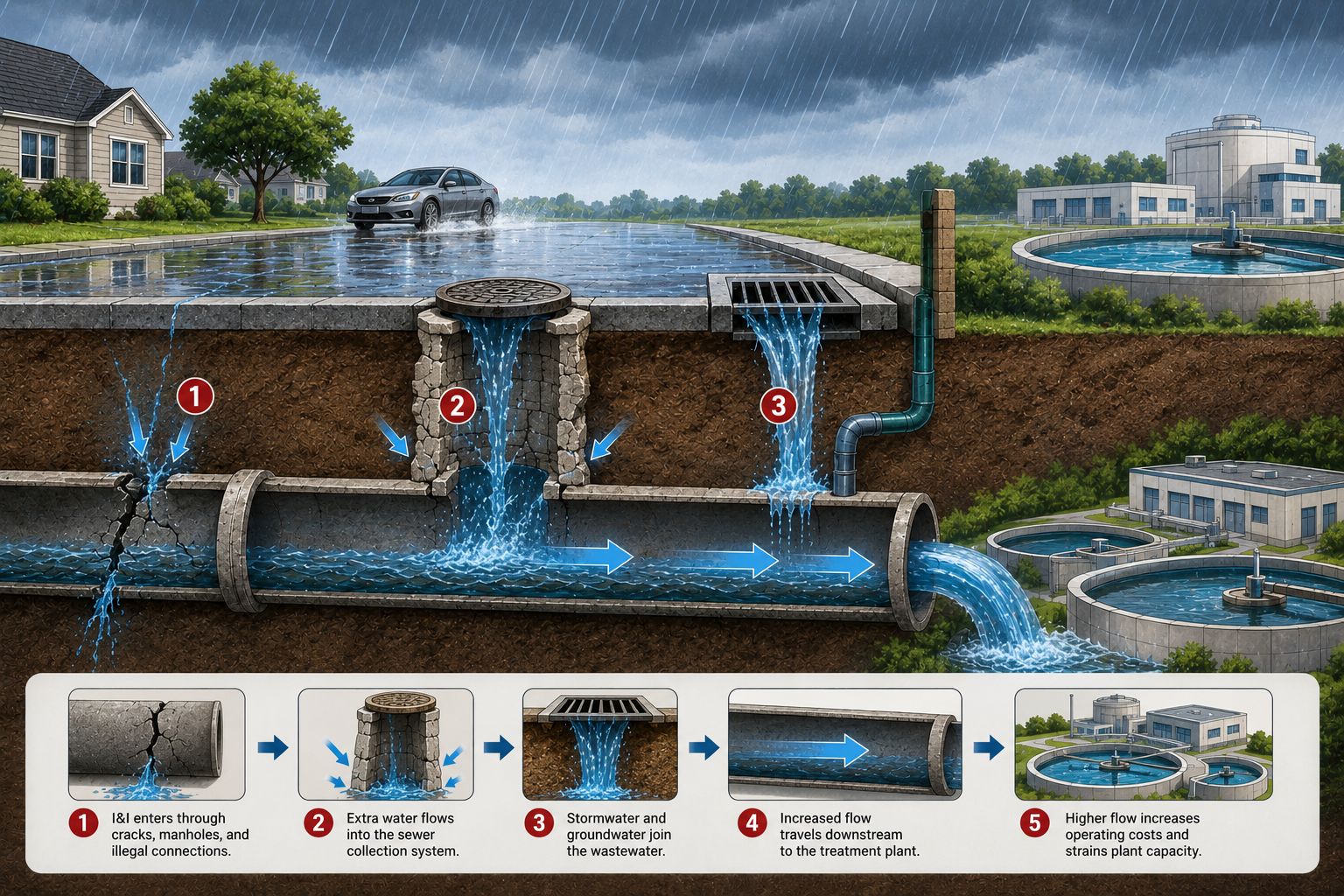 How Does I&I Affect a Wastewater Treatment Plant?